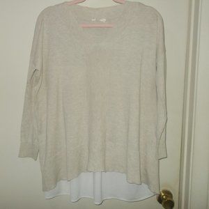 Moth (Anthropologie) Sweater/Blouse Oatmeal Size Small